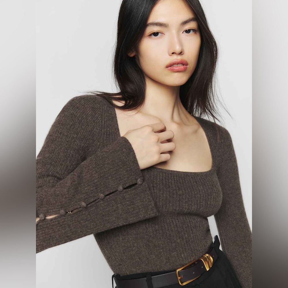 Emanuele Cashmere Novelty Button Sweater